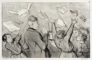 Zamieszki autorstwa Honoré Daumier