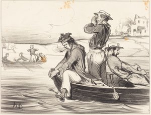 Spotkanie na otwartym morzu autorstwa Honoré Daumier