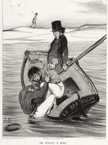 Bunt na pokładzie autorstwa Honoré Daumier