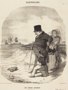 Straszne spotkanie autorstwa Honoré Daumier