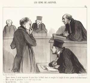 Widząc świadka, ważne byłoby... autorstwa Honoré Daumier