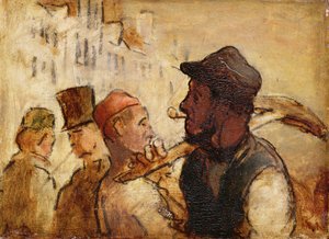 Robotnicy na ulicy autorstwa Honoré Daumier