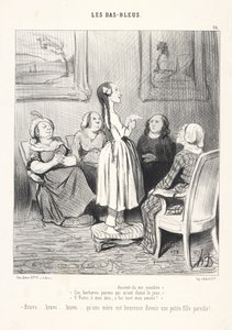 ... niech mnie przeklinają! „Ci barbarzyńscy rodzice, którzy dali mi życie,” „O Wiktorze, o duszo moja, cała moja miłość należy do ciebie!” Brawo... brawo... brawo... jakże szczęśliwa jest matka, mając taką małą córeczkę! autorstwa Honoré Daumier