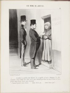 ...i rozmawiając ze swoją tak określoną dozorczynią... autorstwa Honoré Daumier