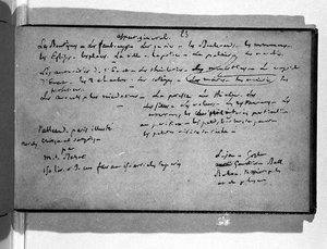 Fol. 23 „Aspekt ogólny…”, z „Uwagi do zgłoszenia i ukończenia moich prac” (pióro i atrament na papierze) autorstwa Honore de Balzac