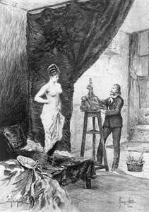 Ilustracja Georgesa Caina (1856-1919) do powieści Cousin Bette Honore de Balzac (1799-1850) z wielotomowego zbioru pt. Ludzka Komedia, wydanego w 1900 r., Paryż autorstwa Honore de Balzac