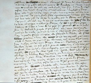 Strona 4 książki „Szpital i ludzie” (pióro i atrament na papierze) autorstwa Honore de Balzac