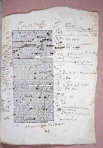 Dowód strony 174 „Modeste Mignon” z adnotacjami i poprawkami autora (pióro i tusz na papierze) autorstwa Honore de Balzac