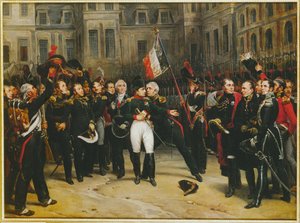 Napoleon żegna się z Gwardią Cesarską w Fontainebleau ...