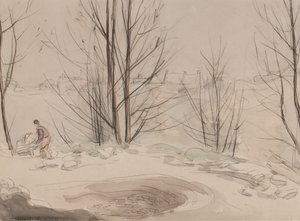 Carshalton Quarry, 1907 (kreda i wc na papierze)