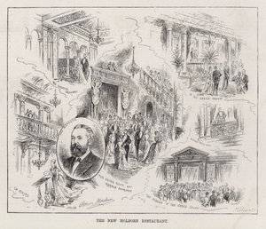 Restauracja New Holborn (grawerowanie) autorstwa Horace Morehen