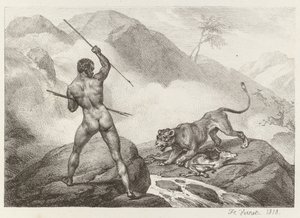 Afrykański myśliwy Afrykański myśliwy, 1818. autorstwa Emile Jean Horace Vernet
