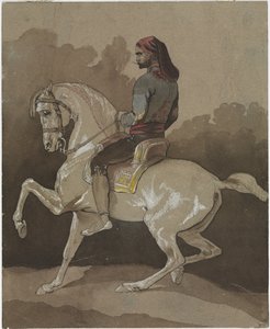 Arab na koniu autorstwa Emile Jean Horace Vernet
