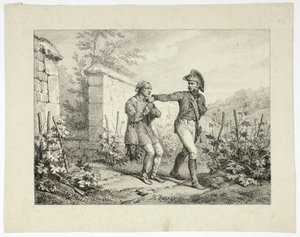 Aresztowanie kłusownika autorstwa Emile Jean Horace Vernet