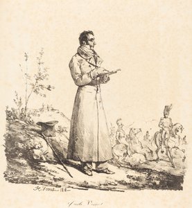 Carle Vernet, pełna długość autorstwa Emile Jean Horace Vernet