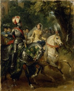Kawalkada, ok. 1842 autorstwa Emile Jean Horace Vernet