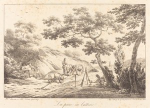 Kawałek w baterii autorstwa Emile Jean Horace Vernet