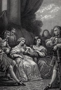 Mizantrop lub zakochany Atrabilaire - Grawer z „Dzieło” Jean-Baptiste Poquelin dit Moliere (Jean Baptiste Poquelin autorstwa Emile Jean Horace Vernet
