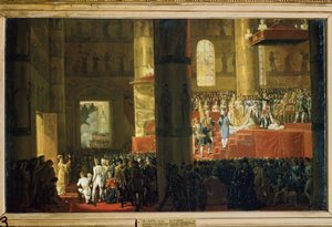 Koronacja cesarzowej Marii Fiodorownej 5 kwietnia 1797 r. (Koronacja cesarzowej Marii Fiodorownej 5 kwietnia 1797 r.). Obraz Horacego Verneta (1789-1863). Olej na płótnie, 60 x 95 cm. XIX-wieczna sztuka francuska. Państwowe Muzeum Rosyjskie, Sa autorstwa Emile Jean Horace Vernet