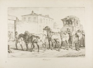 Trener poczty autorstwa Emile Jean Horace Vernet