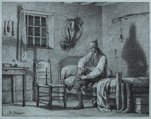 Sługa Limiera wstający z łóżka autorstwa Emile Jean Horace Vernet