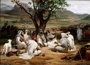 Parlamentarzysta i Rada Przywódców Arabskich Medjeles. Obraz Antoine Charles Horace Vernet (1758-1836) 1834. Wym. 98x52 cm. Chantilly, Muzeum Conde autorstwa Emile Jean Horace Vernet