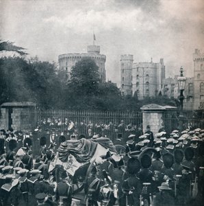Karawan króla Edwarda VII został wciągnięty na teren zamku Windsor, 1910 1911