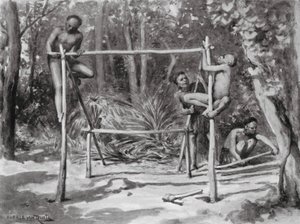 Świt życia, budowanie domu (litografia) autorstwa Horace van Ruith