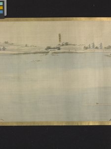 Trzej bogowie szczęścia na przyjemnej wycieczce (atrament i jasne kolory na papierze) autorstwa Hosoda Eishi