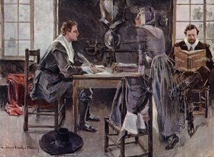 Ilustracja do The Courtship of Miles Standish autorstwa Henry