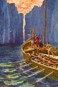 „Hera wysłała nam pilota; pójdźmy za przebiegłym ptakiem” (kolor lito) autorstwa Howard Davie
