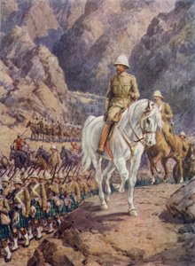 Lord Roberts, w marszu do Kandaharu (kolor lito) autorstwa Howard Davie