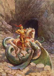 St George and the Dragon (kolor lito) autorstwa Howard Davie