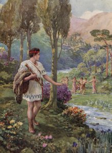 W cieniu skał i drzew tańczyły nimfy i pasterze (kolor lito) autorstwa Howard Davie