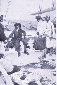 Pułkownik Brett i pirat, z Księgi piratów Howarda Pylesa wydanej przez Harper & Bros, 1921 autorstwa Howard Pyle