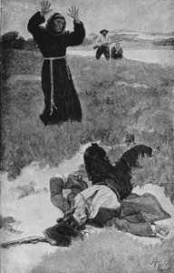Zabójstwo La Salle, ilustracja z filmu „La Salle i odkrycie Wielkiego Zachodu” Francisa Parkmana autorstwa Howard Pyle