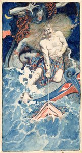 The Fishing of Thor and Hymir, z „North Folk Legends of the Sea” Howarda Pyle