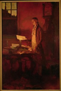 Thomas Jefferson Writing the Declaration of Independence, z „The Story of the Revolution” Henry Cabot Lodge (1850-1924), opublikowanej w Scribner