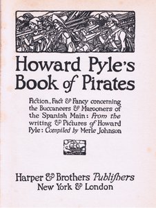 Strona tytułowa, z Księgi piratów Howarda Pylesa wydanej przez Harper & Bros, 1921 autorstwa Howard Pyle