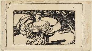 Kobieta i drzewo, ilustracja do Horacego autorstwa Howard Pyle