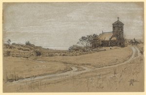 Rysunek, Krajobraz, 1880-90 autorstwa Howard Russell Butler