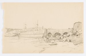 Bez tytułu (Molo i plaża) autorstwa Howard Russell Butler