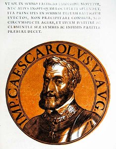 Medalion portret Karola V, Świętego Cesarza Rzymskiego