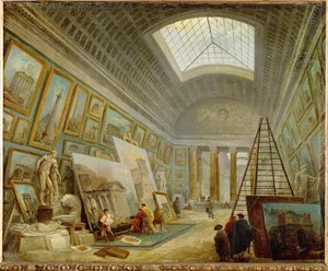 Galeria sztuki rzymskiej w muzeum - Galeria sztuki rzymskiej w muzeum ... autorstwa Hubert (circle of) Robert