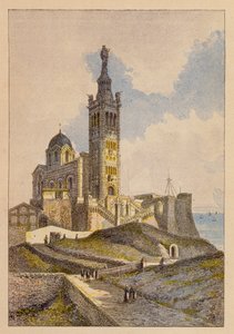 Notre-Dame De La Garde, Marsylia (kolorowa litografia)
