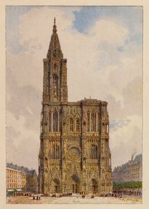 Notre-Dame De Strasbourg (kolorowa litografia)