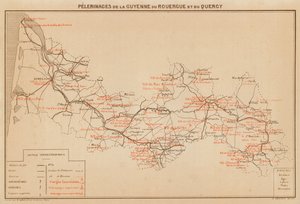 Pelerinages De La Guyenne Du Rouergue Et Du Quercy (kolorowa litografia)