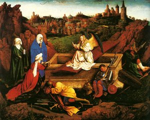 Trzy Marie przy Grobie, c. 1440 autorstwa Hubert Eyck