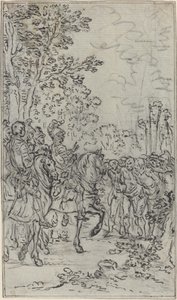 Więźniowie przed dowódcą autorstwa Hubert Francois Gravelot