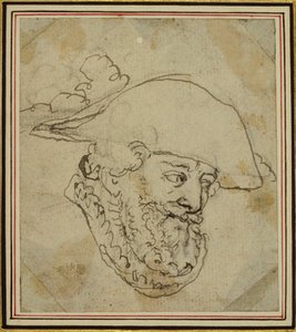 Głowa mężczyzny autorstwa Hubert Francois Gravelot